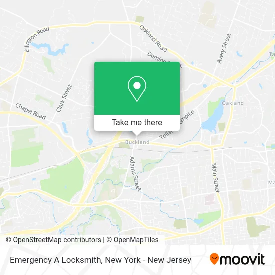 Emergency A Locksmith map