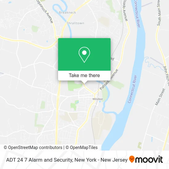 Mapa de ADT 24 7 Alarm and Security