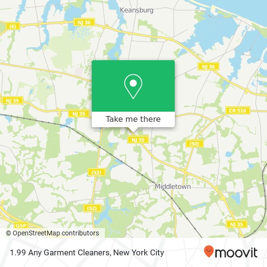 1.99 Any Garment Cleaners map