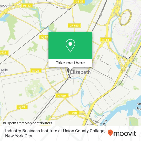 Mapa de Industry-Business Institute at Union County College