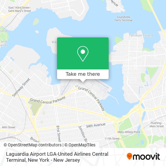 Laguardia Airport LGA-United Airlines Central Terminal map