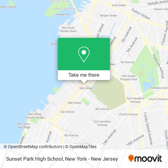 Sunset Park High School map