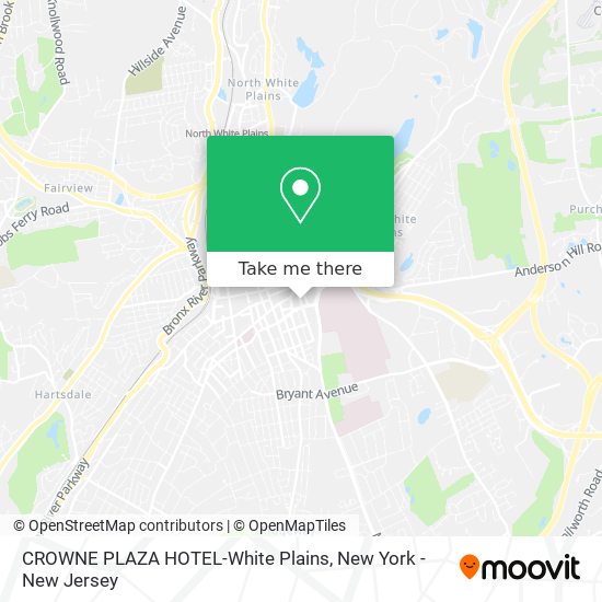 Mapa de CROWNE PLAZA HOTEL-White Plains