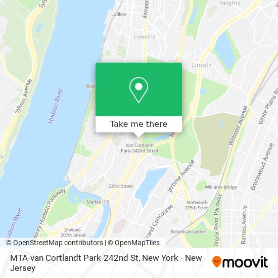 MTA-van Cortlandt Park-242nd St map