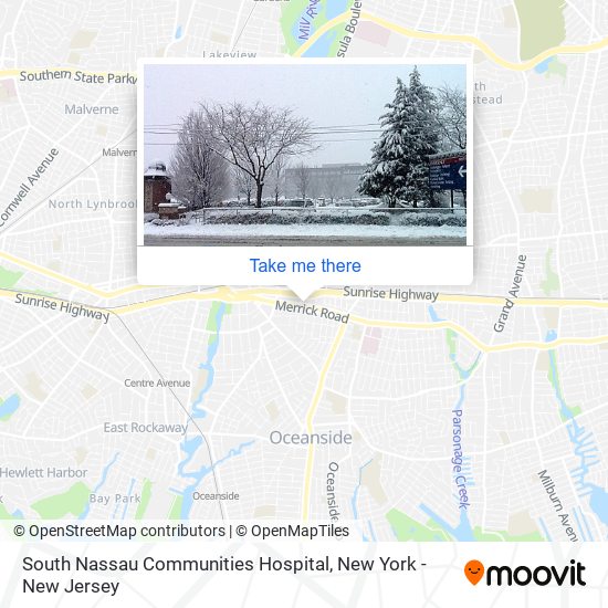 South Nassau Communities Hospital map