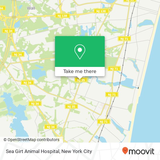 Sea Girt Animal Hospital map
