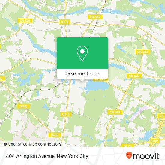 404 Arlington Avenue map