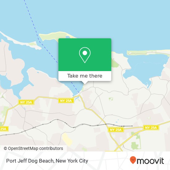 Port Jeff Dog Beach map