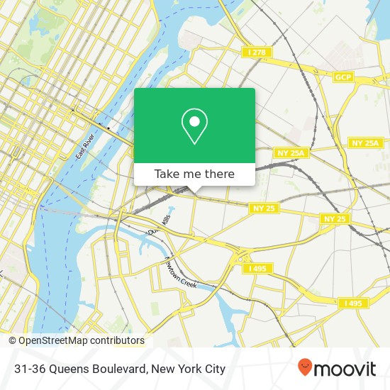 Mapa de 31-36 Queens Boulevard