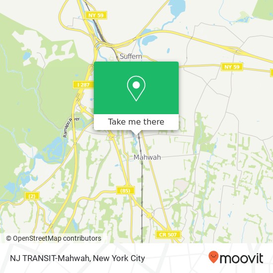 NJ TRANSIT-Mahwah map