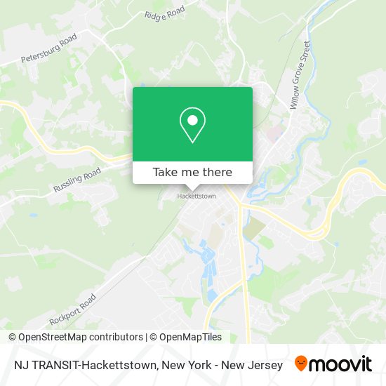 Mapa de NJ TRANSIT-Hackettstown
