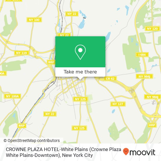 CROWNE PLAZA HOTEL-White Plains (Crowne Plaza White Plains-Downtown) map