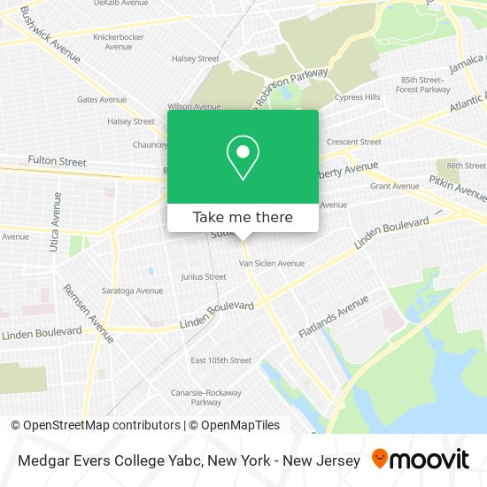 Medgar Evers College Yabc map