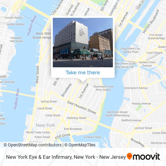 Mapa de New York Eye & Ear Infirmary