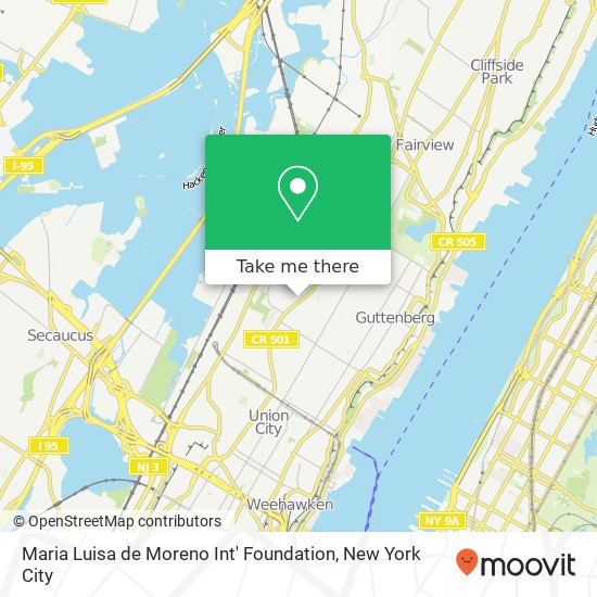 Maria Luisa de Moreno Int' Foundation map