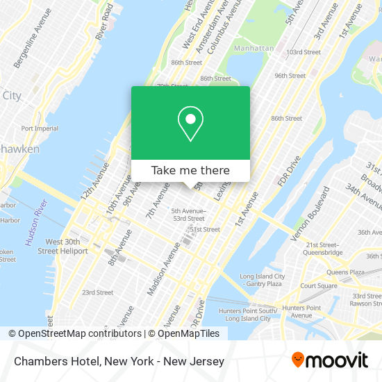 Mapa de Chambers Hotel