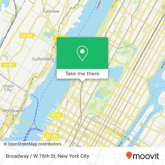 Mapa de Broadway / W 76th St
