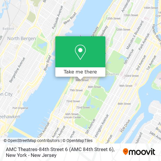 AMC Theatres-84th Street 6 map