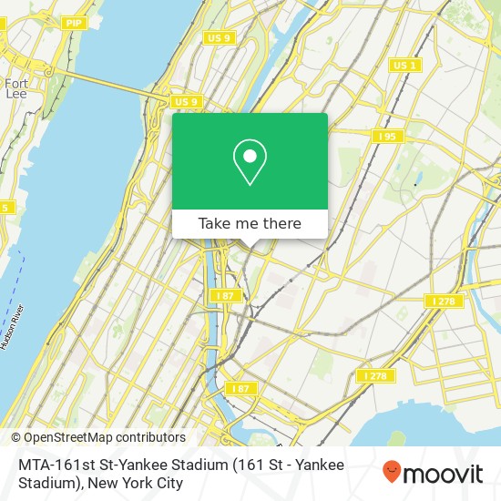 Mapa de MTA-161st St-Yankee Stadium (161 St - Yankee Stadium)