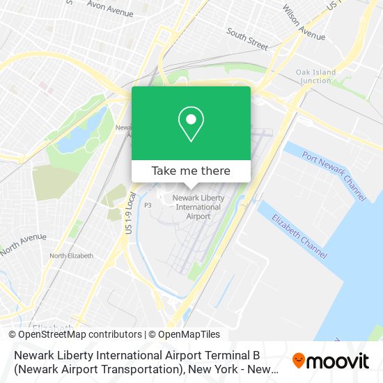 Newark Liberty International Airport Terminal B (Newark Airport Transportation) map