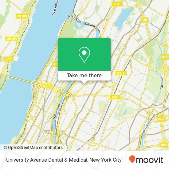 Mapa de University Avenue Dental & Medical