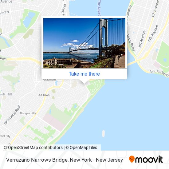 Verrazano Narrows Bridge map