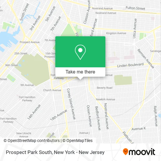 Prospect Park South map
