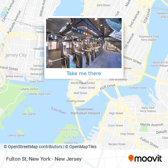 How to get to Fulton St in Manhattan by Subway, Bus or Train?