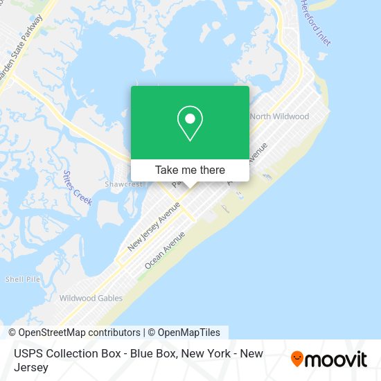 USPS Collection Box - Blue Box map