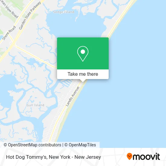 Hot Dog Tommy's map