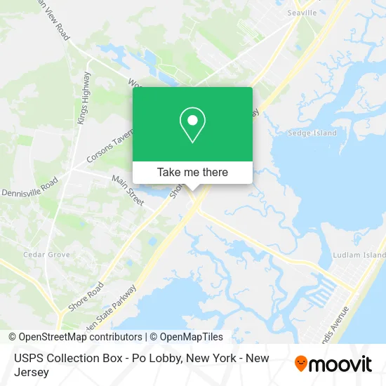 Mapa de USPS Collection Box - Po Lobby