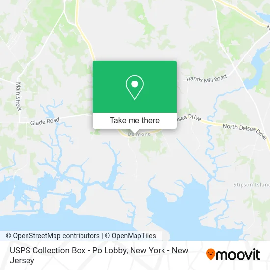 USPS Collection Box - Po Lobby map