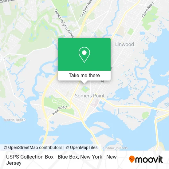 USPS Collection Box - Blue Box map