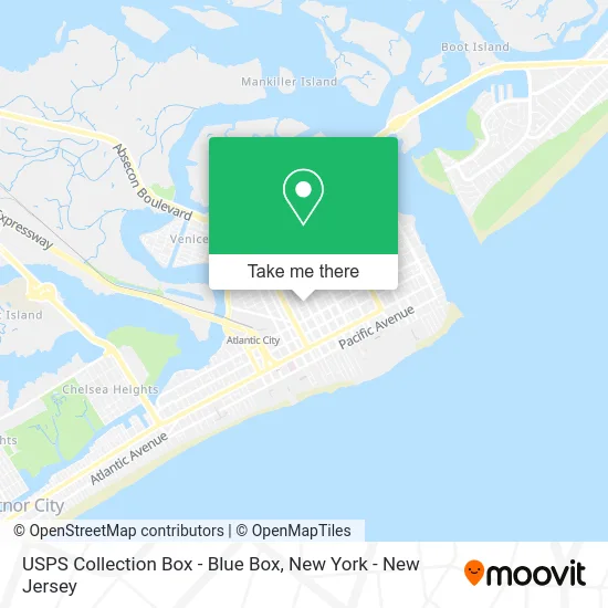 USPS Collection Box - Blue Box map