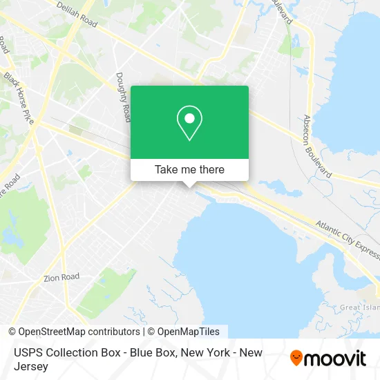 Mapa de USPS Collection Box - Blue Box