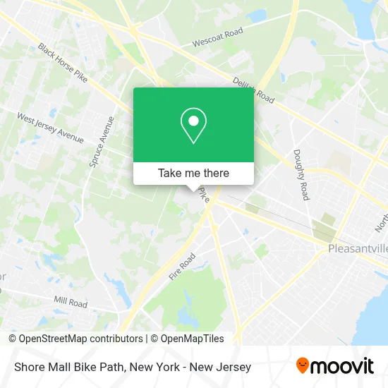 Shore Mall Bike Path map