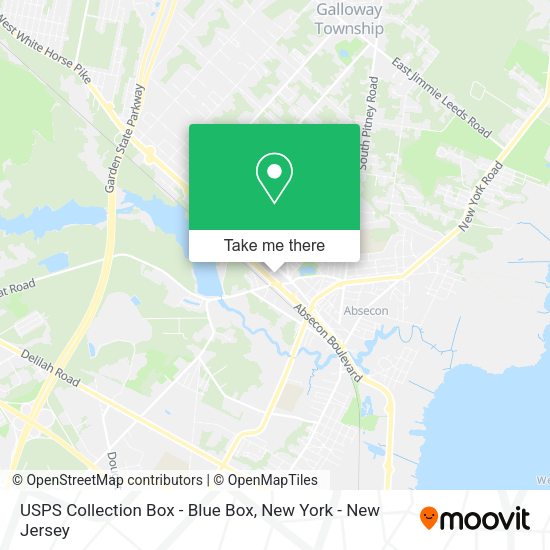 USPS Collection Box - Blue Box map