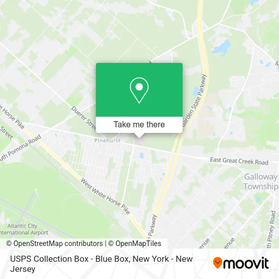 USPS Collection Box - Blue Box map