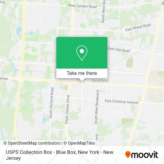 USPS Collection Box - Blue Box map