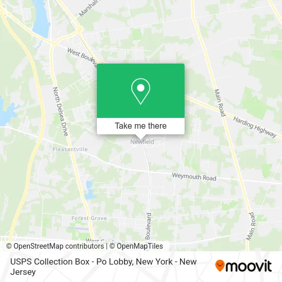 USPS Collection Box - Po Lobby map