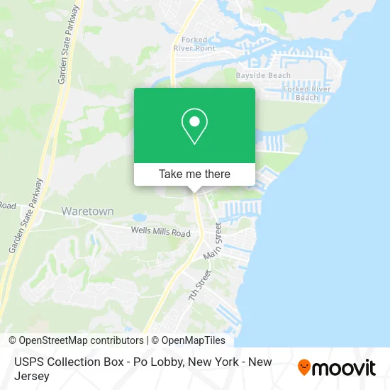 USPS Collection Box - Po Lobby map