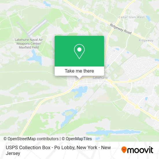 USPS Collection Box - Po Lobby map