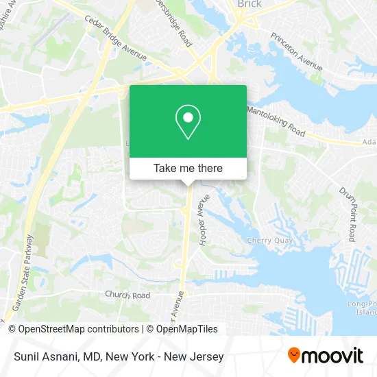 Sunil Asnani, MD map