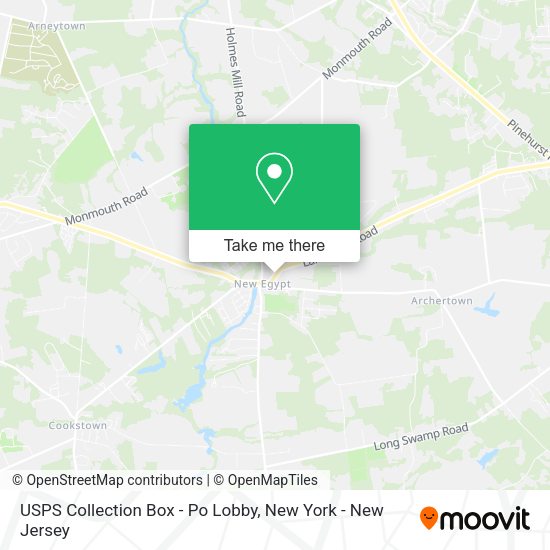 USPS Collection Box - Po Lobby map