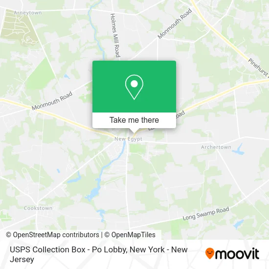 USPS Collection Box - Po Lobby map