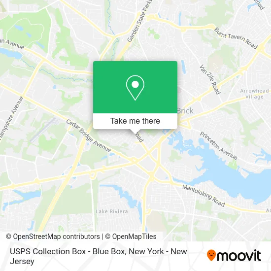 USPS Collection Box - Blue Box map