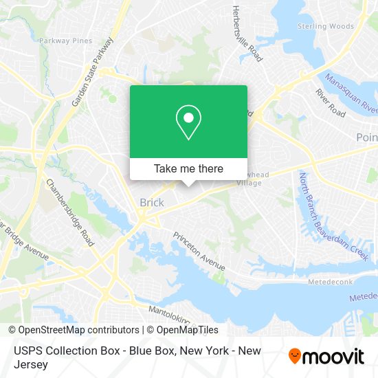 USPS Collection Box - Blue Box map