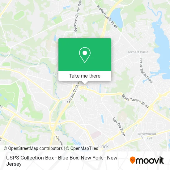 USPS Collection Box - Blue Box map