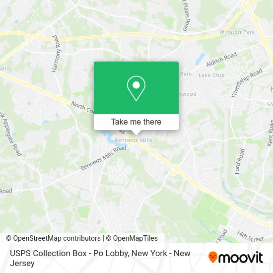 USPS Collection Box - Po Lobby map