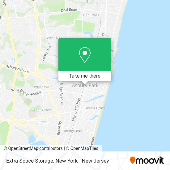 Extra Space Storage map